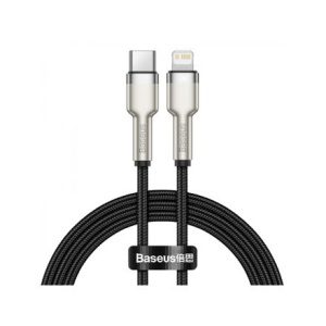 Baseus Cafule Metal Series Datový Kabel USB-C - Lightning 20W 1m Black CATLJK-A01