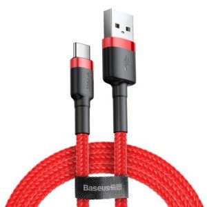 Baseus datový kabel Cafule USB-C 2m 2A červený 6953156278226
