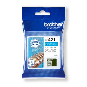 Brother LC-421C inkoustová náplň 1 kusů Originální Azurová LC-421C
