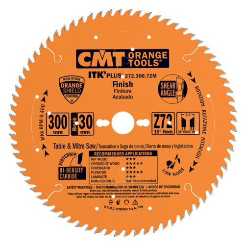 CMT Orange Tools CMT ITK Ultra tenký kotouč pro příčné řezy - D216x1