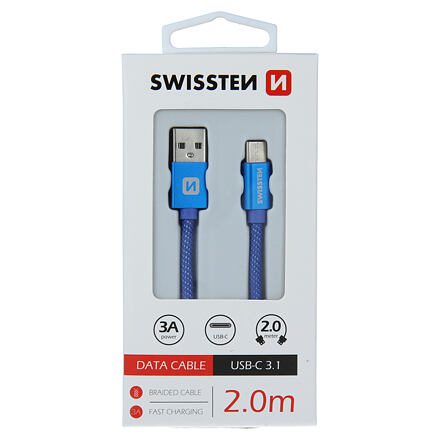 DATOVÝ KABEL SWISSTEN TEXTILE USB / USB-C 2