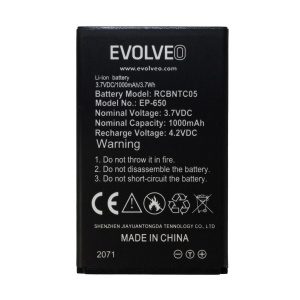 EVOLVEO orig. baterie 1000 mAh pro EasyPhone XG (EP-650) EP-650-BAT