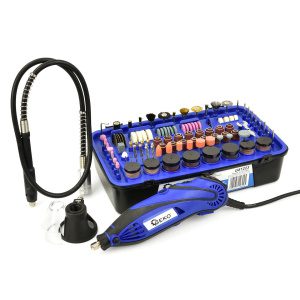 GEKO Mini přímá bruska s příslušenstvím 222 kusů (kufr) G81223