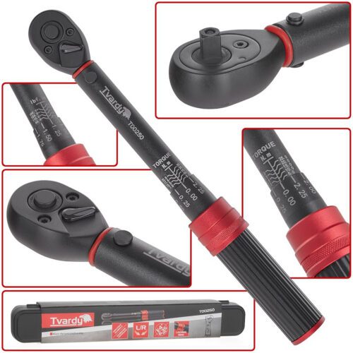 GEKO Momentový klíč 1/4" 5-25Nm TVARDY T00250