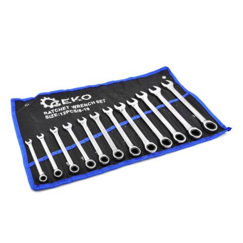 GEKO Sada ráčnových klíčů 12ks. 8-19 mm G10343