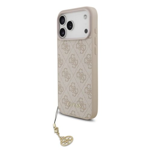 Guess 4G Charm MagSafe Zadní Kryt pro iPhone 17 Pro Max Tone on Tone Pink GUHMP17XGF4GCP