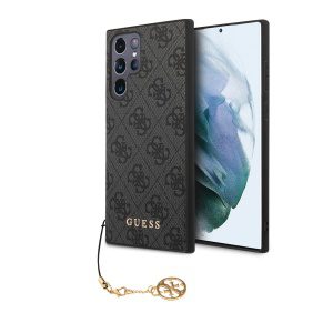 Guess 4G Charm Zadní Kryt pro Samsung Galaxy S24 Ultra Grey GUHCS24LGF4GGR