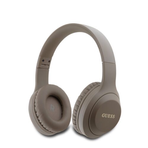 Guess Classic Silver Logo Bezdrátová Sluchátka Brown GUBHV21SFGSW