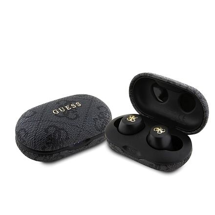 Guess PU 4G Metal Logo TWS Bezdrátová Sluchátka Black GUTWSP4EGK