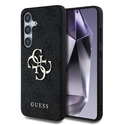 Guess PU 4G Metal Logo Zadní Kryt pro Samsung Galaxy S25 Grey GUHCS25S4GMGGR