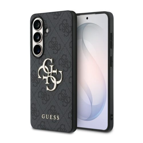 Guess PU 4G Metal Logo Zadní Kryt pro Samsung Galaxy S26 Grey GUHCS26S4GMGGR