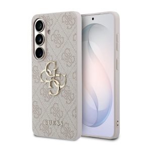 Guess PU 4G Metal Logo Zadní Kryt pro Samsung Galaxy S26 Pink GUHCS26S4GMGPI