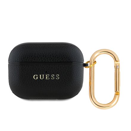 Guess PU Grained Classic Logo Pouzdro pro AirPods Pro Black GUAPPGUGMK