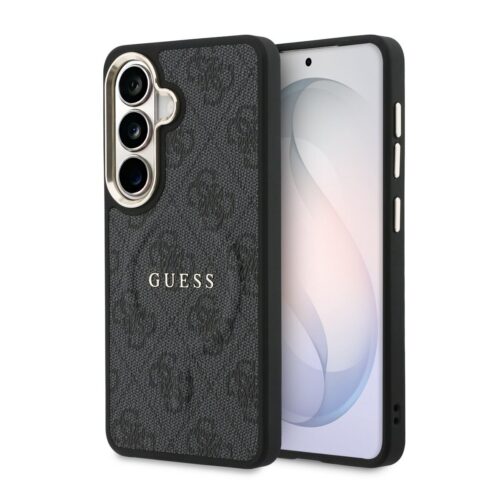 Guess PU Leather 4G Gold Frame Magnetic Zadní Kryt pro Samsung Galaxy S26 Black GUHMS26SP4MSEGCK