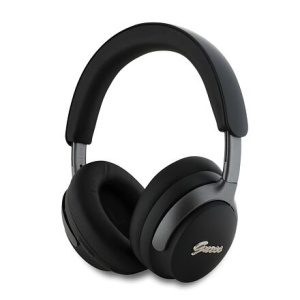 Guess PU Leather Script Logo ANC/ENC Bezdrátová Sluchátka Black GUBHC22PSFCSMK