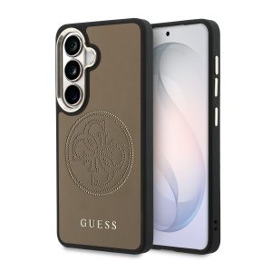 Guess PU Perforated 4G Logo Magnetic Zadní Kryt pro Samsung Galaxy S26 Brown GUHMS26S5PG4SRGW
