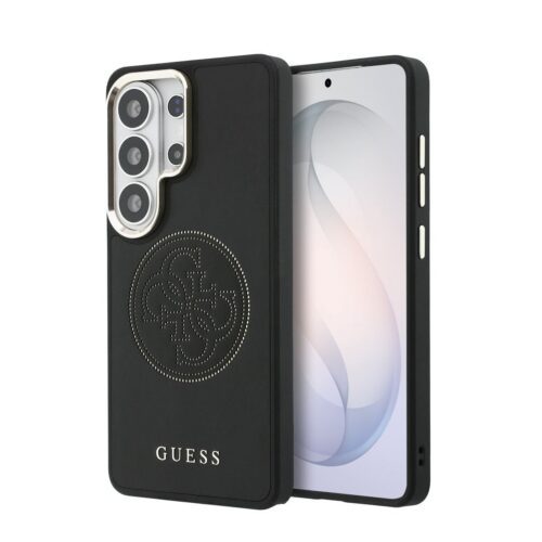 Guess PU Perforated 4G Logo Magnetic Zadní Kryt pro Samsung Galaxy S26 Ultra Black GUHMS26L5PG4SRGK