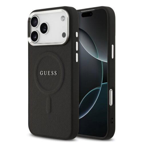 Guess PU Saffiano MagSafe Zadní Kryt pro iPhone 17 Pro Max Black GUHMP17XPSAREGSK