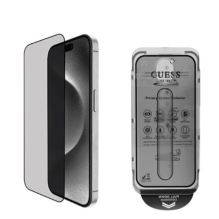 Guess Tvrzené Sklo 2.5D PRIVACY pro iPhone 16 Pro Black GUTGP16LBOKGCIP