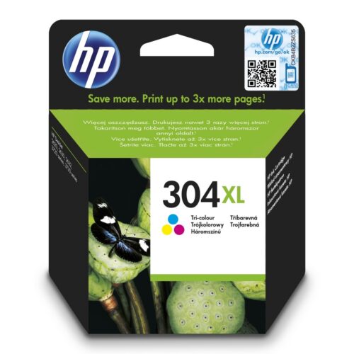 Inkoustová kazeta HP 304XL tříbarevná (N9K07AE#BA3)