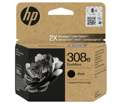Inkoustová kazeta HP 308e EvoMore černá (7FP22UE)
