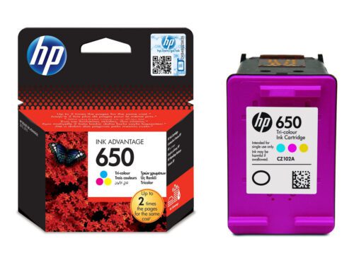 Inkoustová kazeta HP 650 tříbarevná (CZ102AE#BHK)