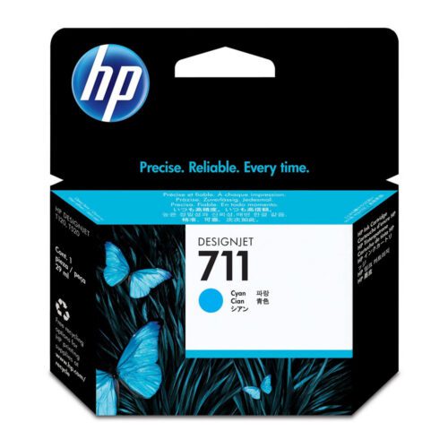 Inkoustová kazeta HP 711 azurová (CZ130A)