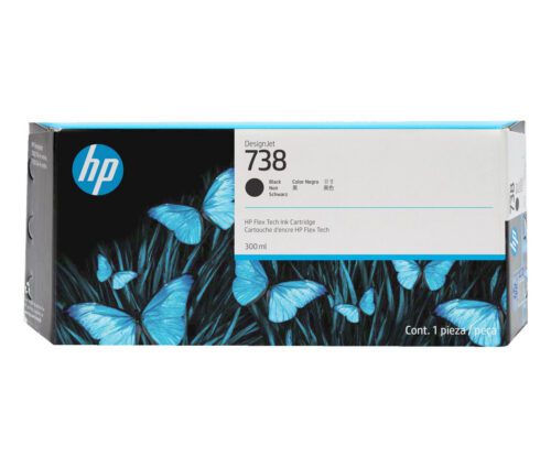 Inkoustová kazeta HP 738 černá (300 ml) (498N8A)