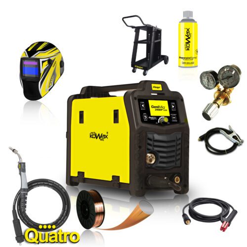 KOWAX KOWAX Svářecí invertor GeniMig 240DP SET4QbL (MIG/MAG/LiftTIG/MMA) KWXSTGM240DP_S04QBL