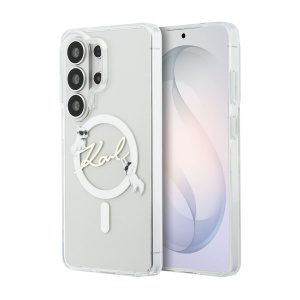 Karl Lagerfeld IML Choupette Karl Script Logo Magnetic Zadní Kryt pro Samsung Galaxy S26 Ultra Trans KLHMS26L5HKSCAH