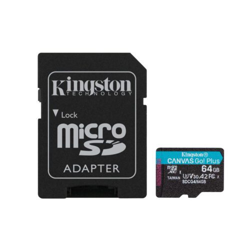 Kingston Canvas Go Plus A2/Micro SDXC/64GB/UHS-I U3 / Class 10/+ Adaptér SDCG4/64GB