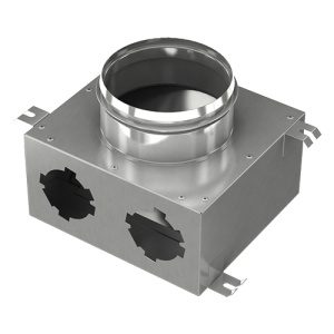 Kovový distribuční box pro propojení systému Flexitech Ø 75 mm s 2 vývody