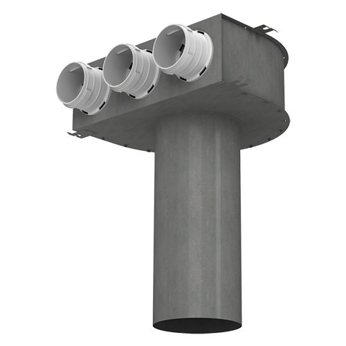 Kovový konektor do stropu pro potrubí Dalap Flexitech Ø 63 mm