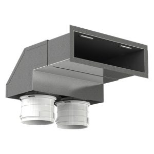 Kovový konektor do zdi 90° Dalap Flexitech Ø 75 mm