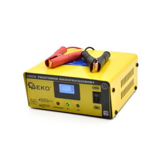 Nabíječka autobaterií s mikroprocesorovým řízením a LCD displejem 6/12V