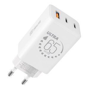 OBAL:ME GaN Cestovní Nabíječka USB-A + 2xUSB-C 65W White OM65W2CA