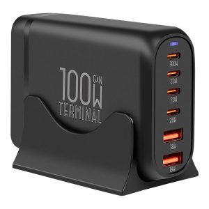 OBAL:ME Terminal GaN Stolní nabíječka 4C2A 100W Black OM100W4C2A