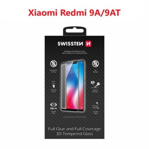 SWISSTEN ULTRA DURABLE 3D FULL GLUE GLASS FOR XIAOMI REDMI 9A/XIAOMI REDMI 9AT BLACK 64701871