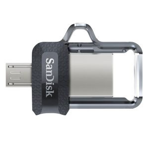 SanDisk Ultra Dual Drive/64GB/USB 3.0/Micro USB + USB-A/Černá SDDD3-064G-G46