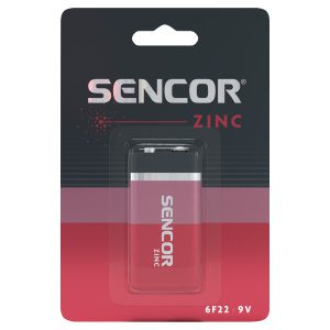 Sencor SBA 6F22 1BP 9V  Zinkouhlíková baterie 9V Typ: 9V BLOCK