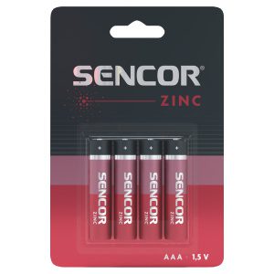 Sencor SBA R03 4BP AAA Zinkouhlíková baterie AAA Typ: R03 AAA