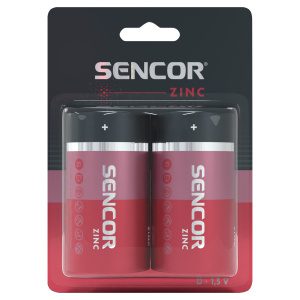 Sencor SBA R20 2BP D Zinkouhlíková baterie D Typ: R20 D