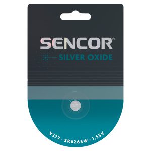 Sencor SBA V377/SR626SW 1BP  Stříbrnooxidová baterie V377 Typ: V377/SR626SW