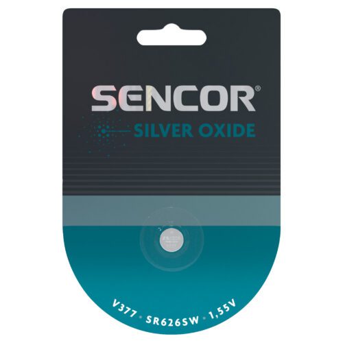 Sencor SBA V377/SR626SW 1BP Stříbrnooxidová baterie V377 Typ: V377/SR626SW