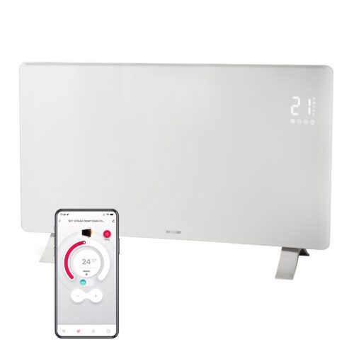 Sencor SCF 4740WH Chytrý skleněný konvektor Wi-Fi Ovládání s pomocí Wi-Fi a aplikace Sencor HOME v chytrém telefonu
