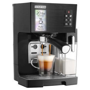 Sencor SES 4050SS-EUE3  Poloautomatické espresso Tlak čerpadla 20 barů pro vynikající kávu