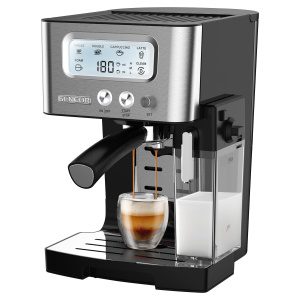 Sencor SES 4090SS Poloautomatické espresso Velký LCD panel