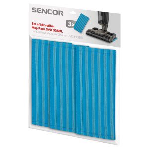 Sencor SVX 035BL Sada mopovacích polštářků Sada mikrovlákenných mopovacích polštářků pro SVC 8936 a SVC 0625