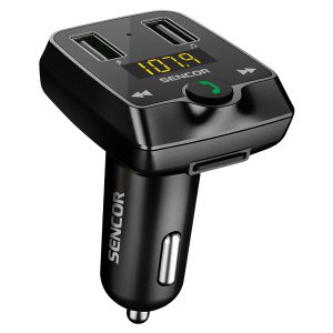 Sencor SWM 3777 BT / MP3 FM Modulátor do auta Vstup pro TF / Micro SD karty ( podpora až 32 GB ) Bluetooth V4.2