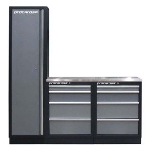 Sestava dílenského nábytku Procarosa PROFI TGBC-130404 Pracovní deska:: nerezová TGBC-130404-N